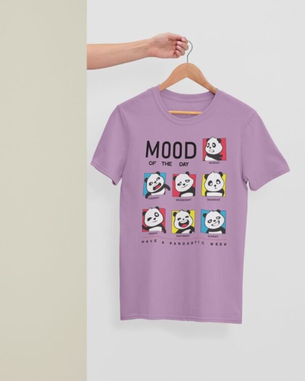 MOOD WITH PANDA PRINTED REGULAR T SHIRT - Image 7
