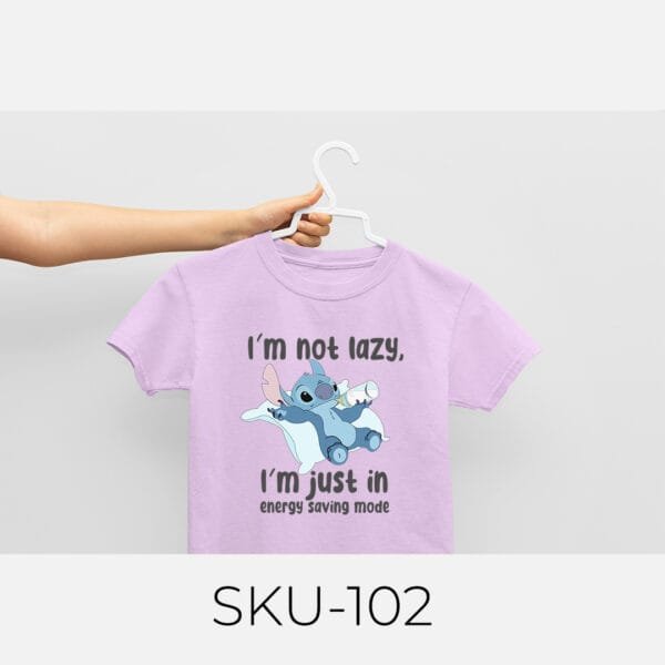 I'M NOT LAZY PRINTED KIDS T SHIRTS - Image 25
