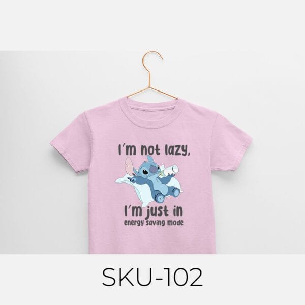 I'M NOT LAZY PRINTED KIDS T SHIRTS - Image 19