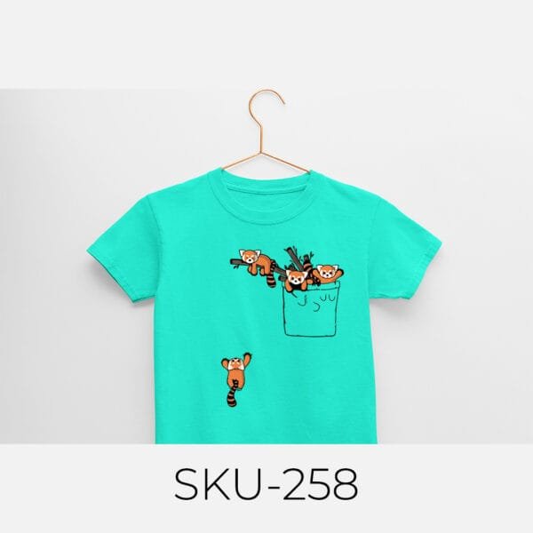 FOX IN POCKET PRINTED KIDS T SHIRTS - Image 19