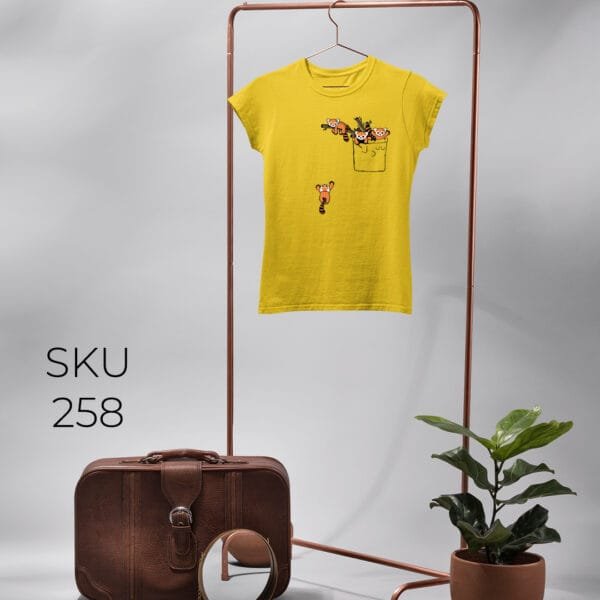FOX IN POCKET PRINTED KIDS T SHIRTS - Image 13