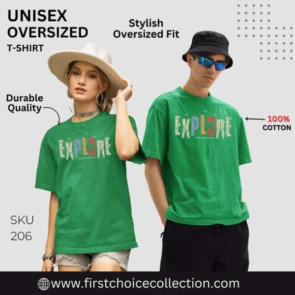 EXPLORE PRINTED T SHIRT (240 GSM) UNISEX - Image 4