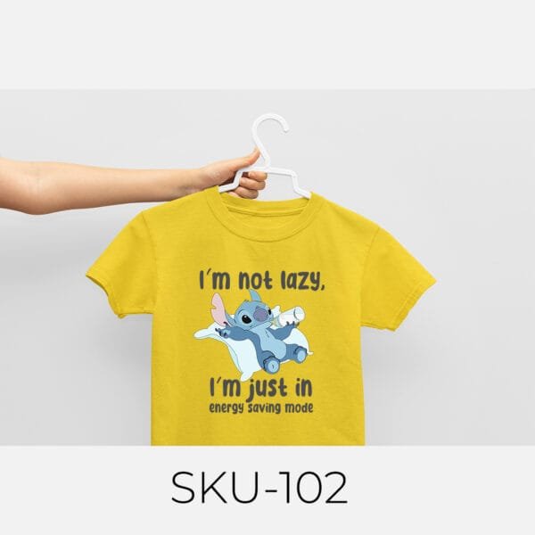 I'M NOT LAZY PRINTED KIDS T SHIRTS - Image 24