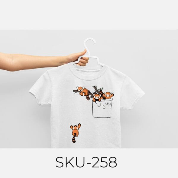 FOX IN POCKET PRINTED KIDS T SHIRTS - Image 24