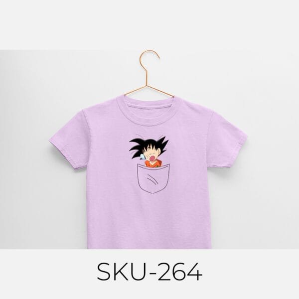 GOKU IN POCKET PRINTED KIDS T SHIRTS - Image 18