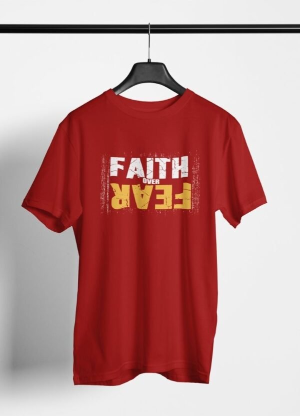 FAITH OVER FEAR PRINTED T SHIRT (220 GSM) UNISEX