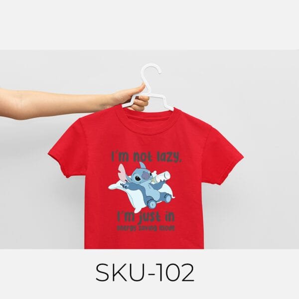 I'M NOT LAZY PRINTED KIDS T SHIRTS - Image 23