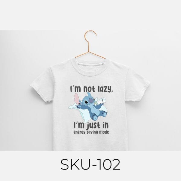 I'M NOT LAZY PRINTED KIDS T SHIRTS - Image 17