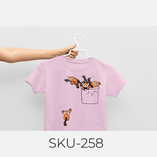 FOX IN POCKET PRINTED KIDS T SHIRTS - Image 23