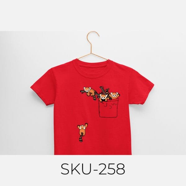 FOX IN POCKET PRINTED KIDS T SHIRTS - Image 17