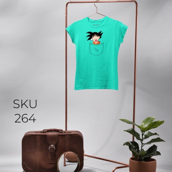GOKU IN POCKET PRINTED KIDS T SHIRTS - Image 11