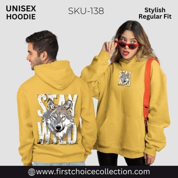 STAY WILD PRINTED HOODIES UNISEX - Image 8