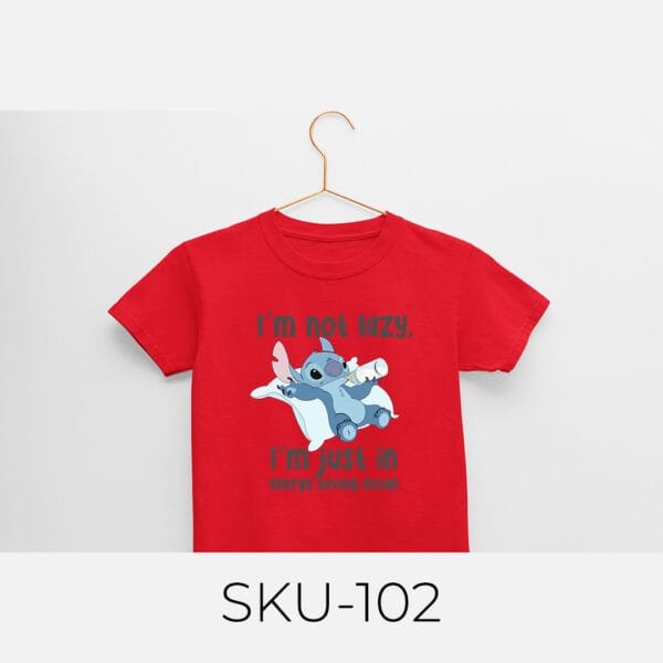 I'M NOT LAZY PRINTED KIDS T SHIRTS - Image 16