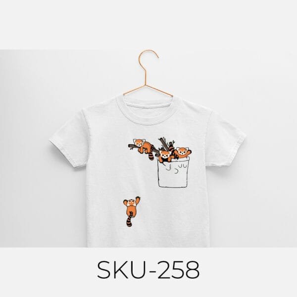 FOX IN POCKET PRINTED KIDS T SHIRTS - Image 16