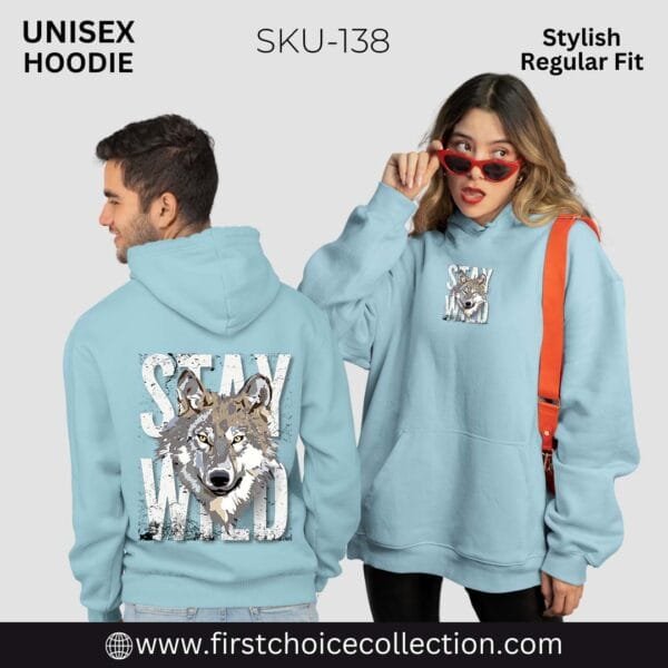 STAY WILD PRINTED HOODIES UNISEX - Image 7