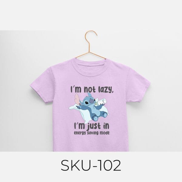 I'M NOT LAZY PRINTED KIDS T SHIRTS - Image 15
