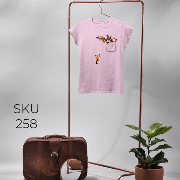 FOX IN POCKET PRINTED KIDS T SHIRTS - Image 9