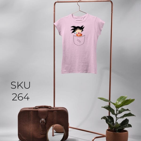 GOKU IN POCKET PRINTED KIDS T SHIRTS - Image 9