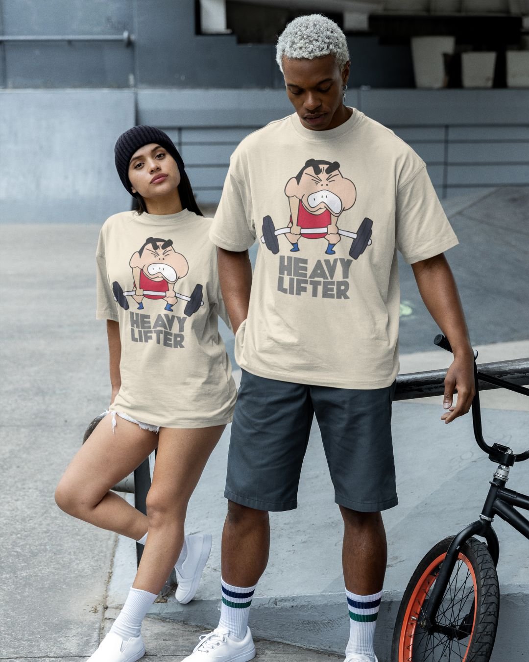 SHINCHAN HEAVY LIFTER PRINTED T SHIRT (220 GSM) UNISEX - Image 3