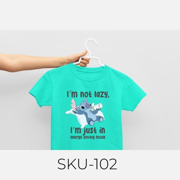 I'M NOT LAZY PRINTED KIDS T SHIRTS - Image 20