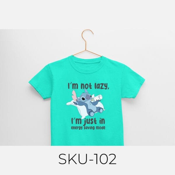I'M NOT LAZY PRINTED KIDS T SHIRTS - Image 14