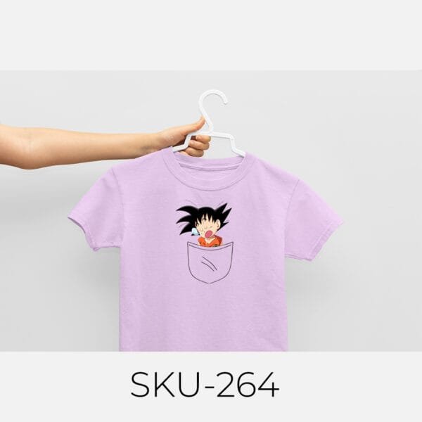 GOKU IN POCKET PRINTED KIDS T SHIRTS - Image 20