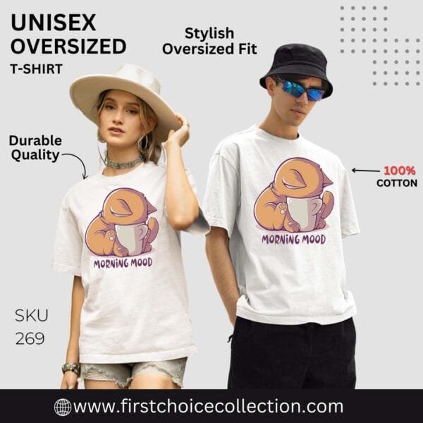 MORNING MOOD PRINTED T SHIRT (220 GSM) UNISEX - Image 3