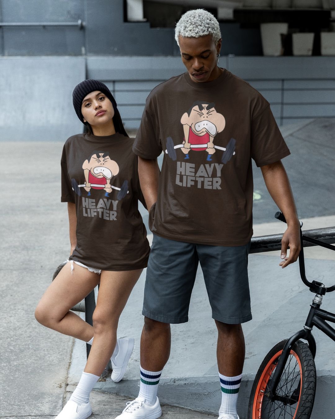 SHINCHAN HEAVY LIFTER PRINTED T SHIRT (220 GSM) UNISEX - Image 4