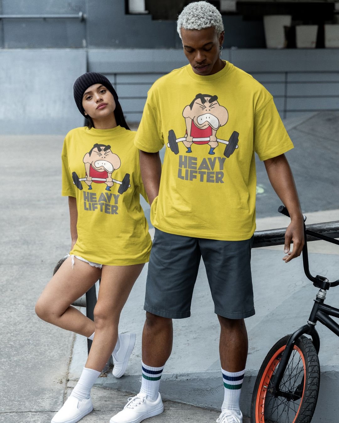 SHINCHAN HEAVY LIFTER PRINTED T SHIRT (220 GSM) UNISEX - Image 5