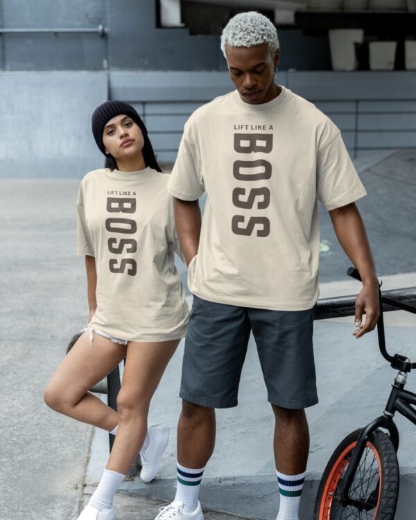 LIFT LIKE A BOSS PRINTED T SHIRT (220 GSM) UNISEX - Image 2