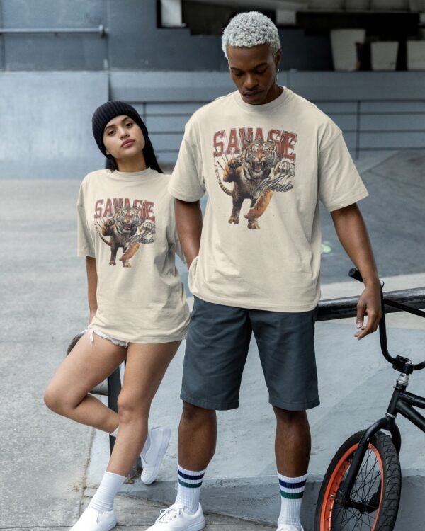 SAVAGE TIGER PRINTED T SHIRT (220 GSM) UNISEX - Image 4