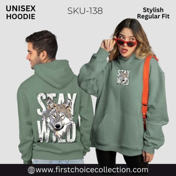 STAY WILD PRINTED HOODIES UNISEX - Image 11