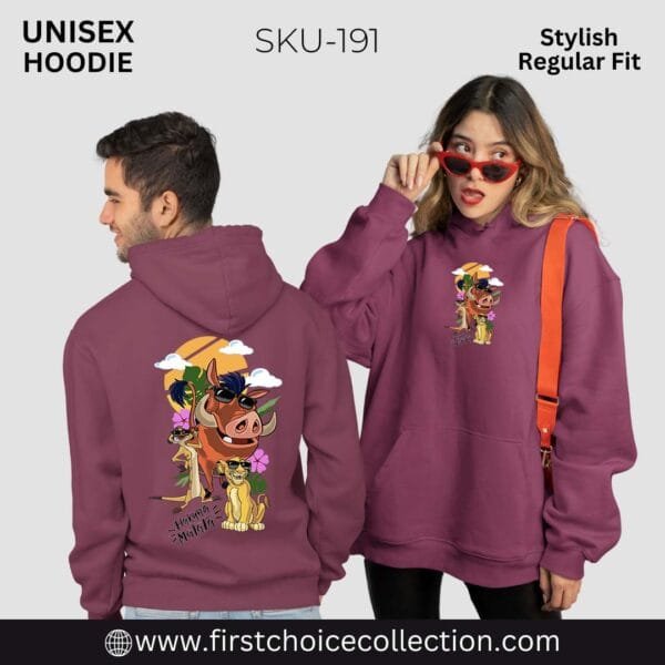 HAKUNA MATATA PRINTED HOODIES UNISEX - Image 4