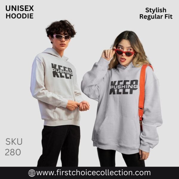 KEEP PUSHING PRINTED HOODIES UNISEX - Image 5