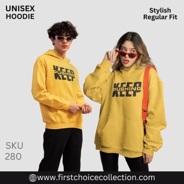 KEEP PUSHING PRINTED HOODIES UNISEX - Image 6