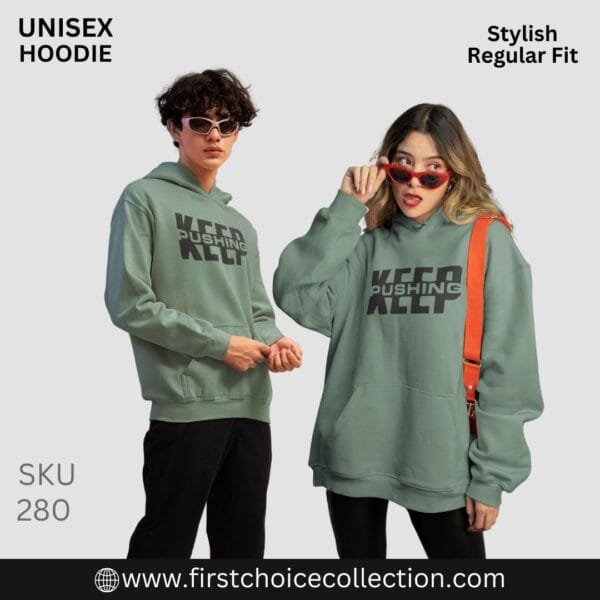 KEEP PUSHING PRINTED HOODIES UNISEX - Image 7