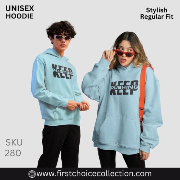 KEEP PUSHING PRINTED HOODIES UNISEX - Image 3