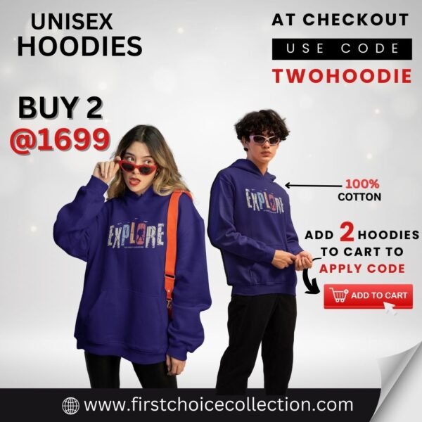 EXPLORE PRINTED HOODIES UNISEX - Image 2