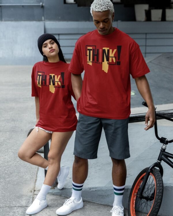 THINK OUTSIDE THE BOX PRINTED T SHIRT (180GSM) UNISEX - Image 4