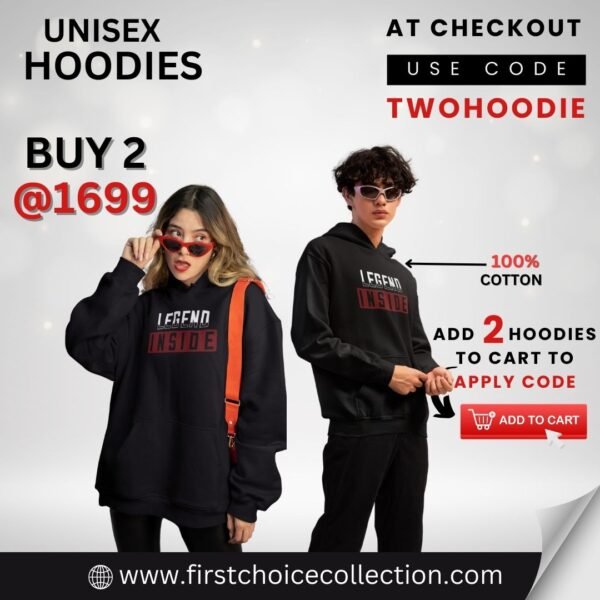 LEGEND INSIDE PRINTED HOODIES UNISEX - Image 2