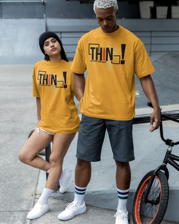 THINK OUTSIDE THE BOX PRINTED T SHIRT (180GSM) UNISEX - Image 5
