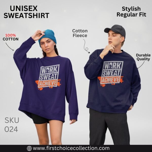 WORK SWEAT ACHIEVE PRINTED SWEATSHIRT UNISEX - Image 3