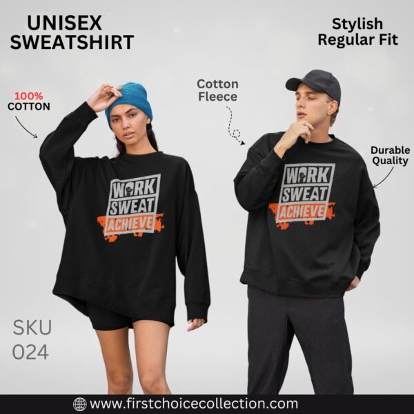 WORK SWEAT ACHIEVE PRINTED SWEATSHIRT UNISEX - Image 2