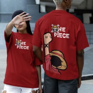ONE PIECE PRINTED T SHIRT (180GSM) UNISEX - Red, XL