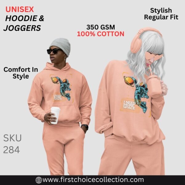 ASTRONAUT PRINTED HOODIE WITH JOGGERS UNISEX - Image 3