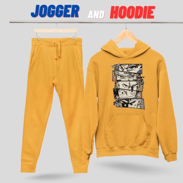 ANIME FACE PRINTED HOODIE WITH JOGGERS UNISEX
