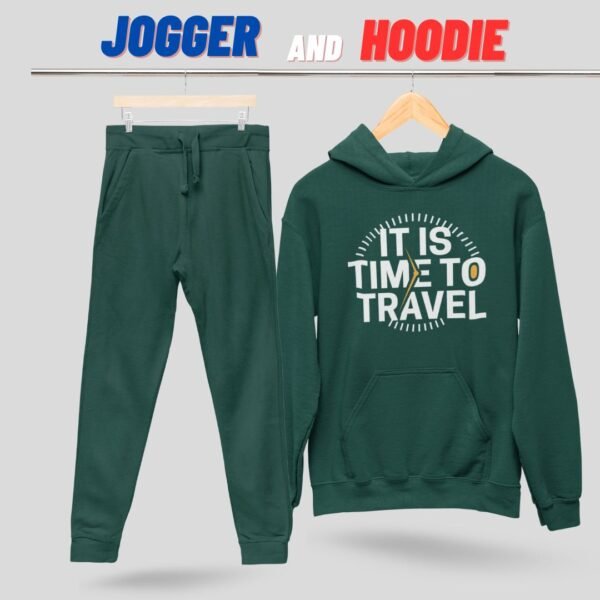 TRAVELING PRINTED HOODIE WITH JOGGERS UNISEX