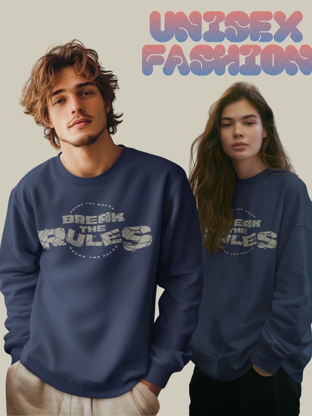 BREAK THE RULES PRINTED SWEATSHIRT UNISEX - Image 2