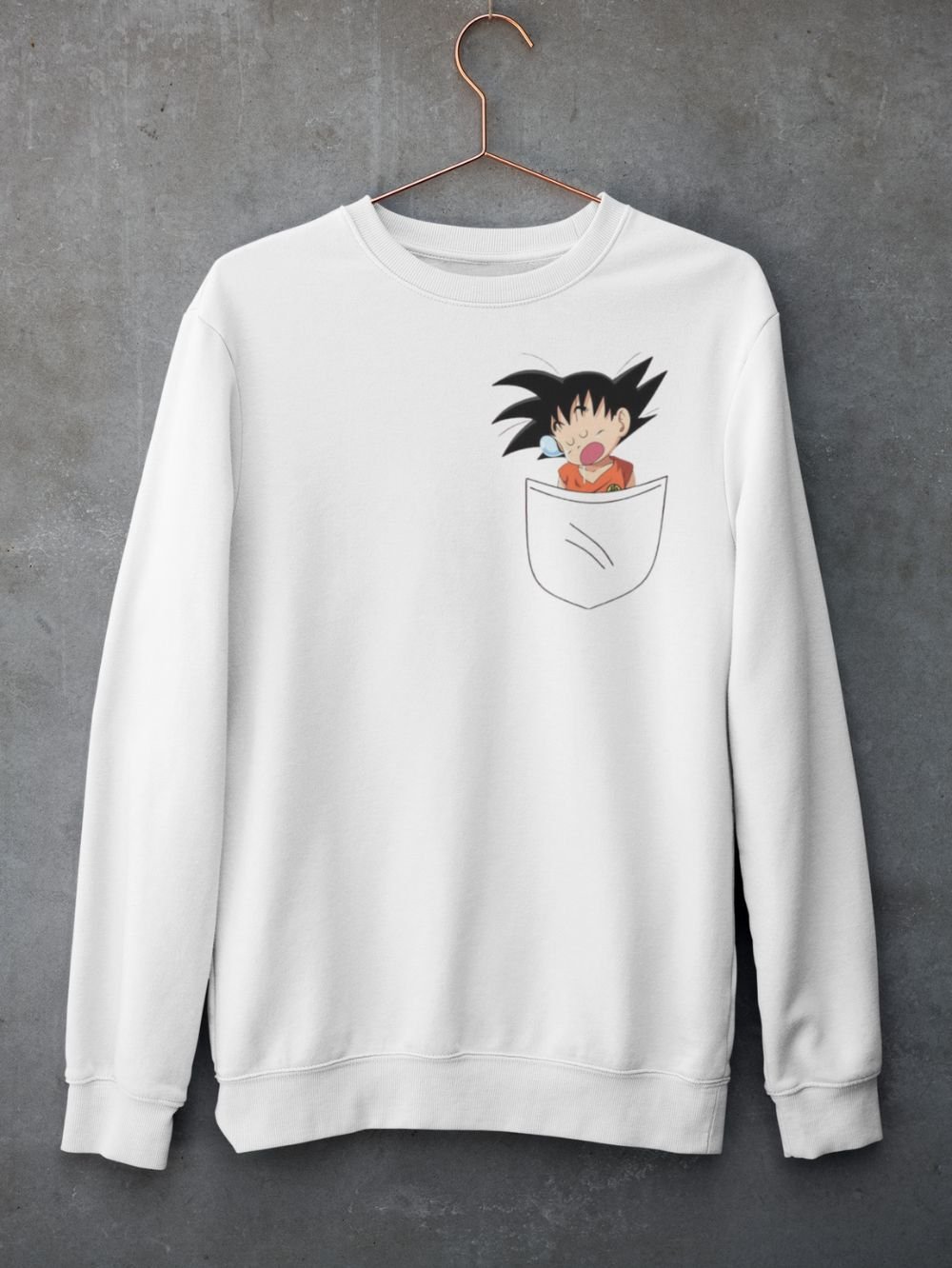 GOKU IN POCKET PRINTED SWEATSHIRT UNISEX