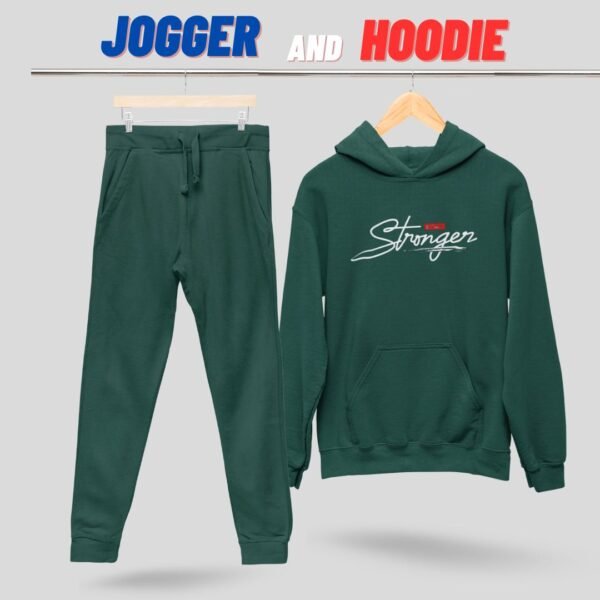 STAY STRONGER PRINTED HOODIE WITH JOGGERS UNISEX